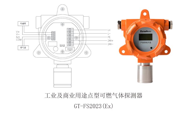 FS2023(Ex）工业及商业用途点型可燃气体山西探测器接线图